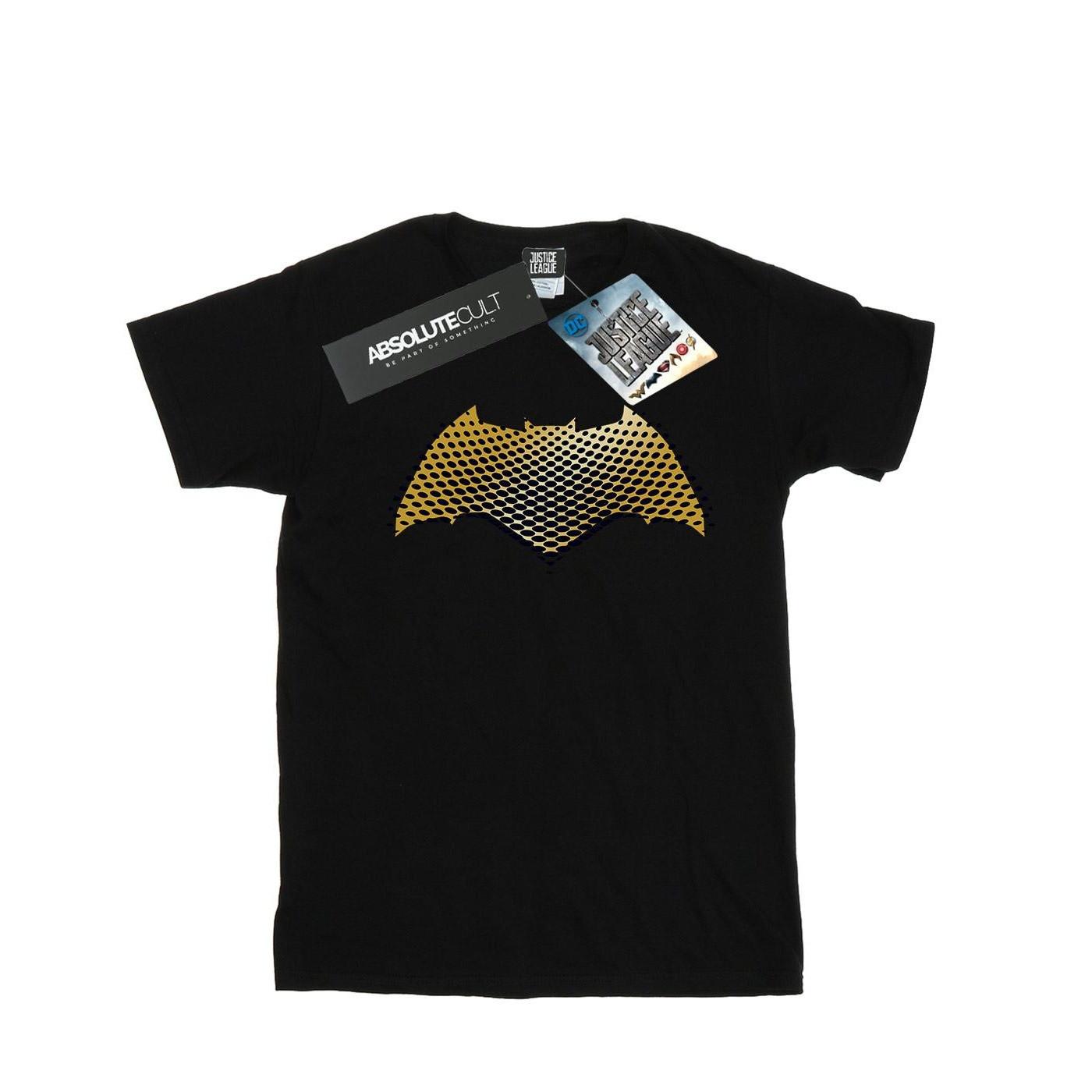 Image of Justice League Movie Batman Logo Textured Tshirt Damen Schwarz 3XL