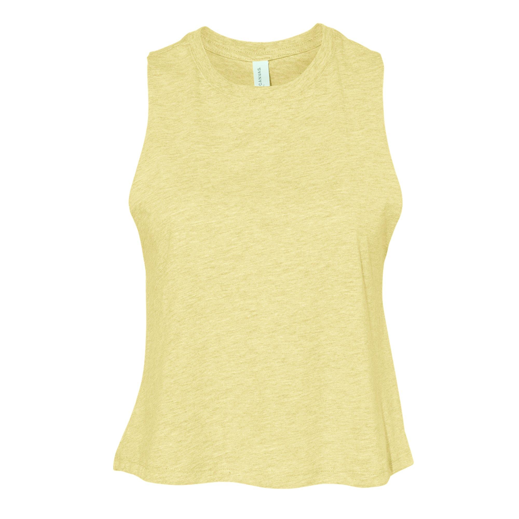 Image of Bella Croptanktop Mit Racerback Unisex Gelb Pastel S