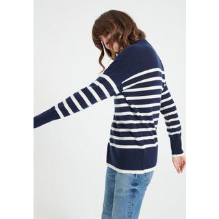 Studio Cashmere8  LILLY 24 Pullover Rundhalsausschnitt mit Streifen - 100% Kaschmir 