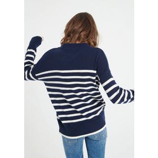 Studio Cashmere8  LILLY 24 Pullover Rundhalsausschnitt mit Streifen - 100% Kaschmir 