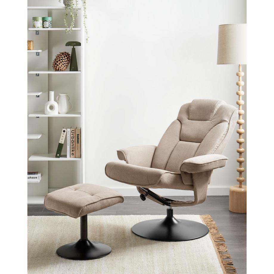 Beliani Sedia reclinabile en Tessuto Classico NYKS  