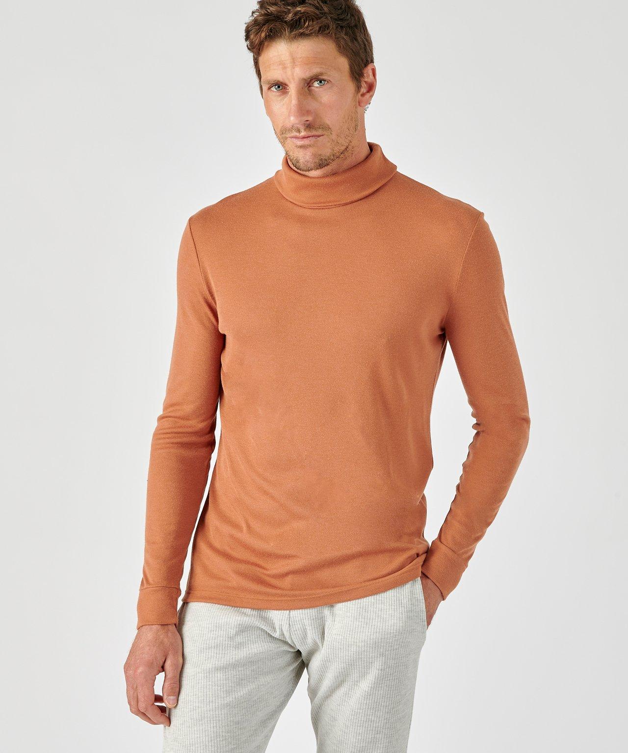 Image of Rollkragen-unterziehpullover Mit Thermolactyl. Herren Braun S