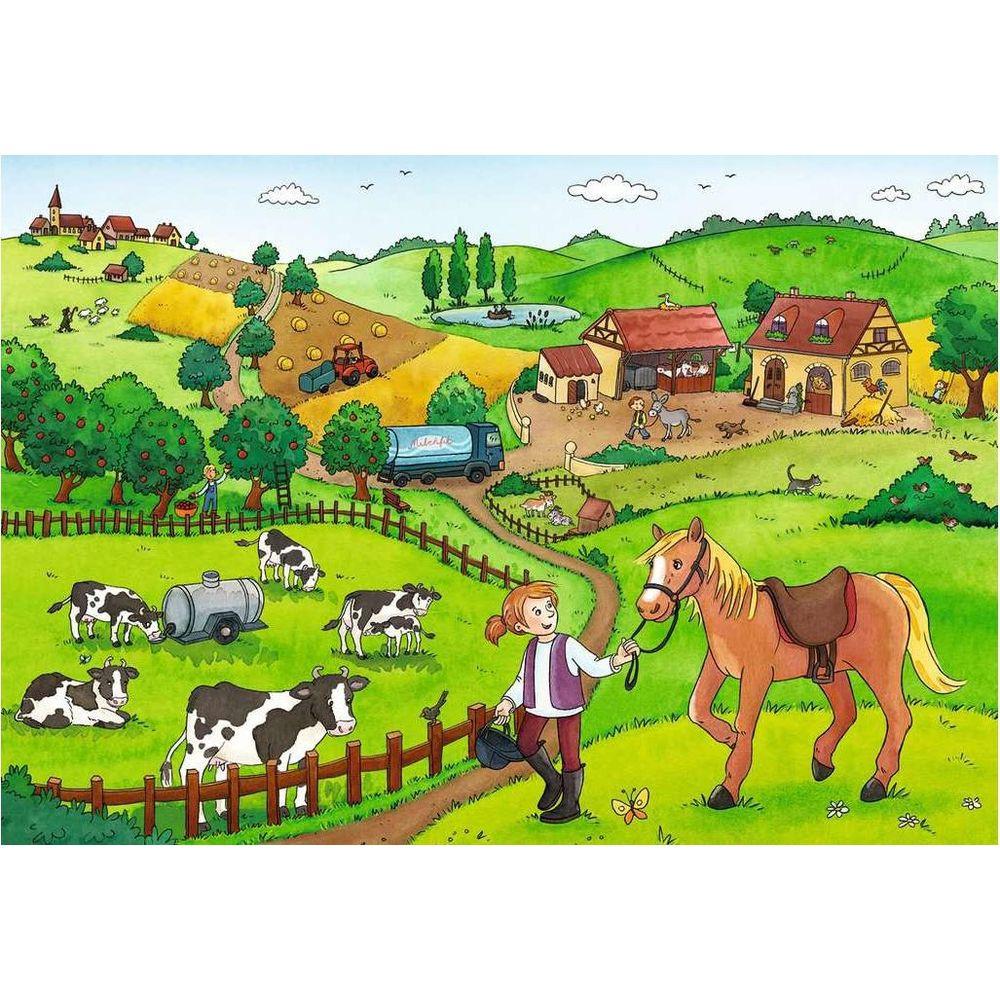 Ravensburger  Puzzle Fleissig auf dem Bauernhof (2x12) 