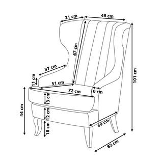 Beliani Sessel aus Polyester Retro MOLDE  