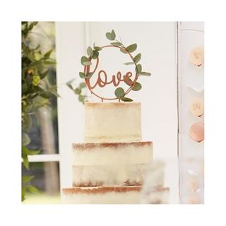 Ginger Ray Cake Topper Acrylique Rose Gold Love  