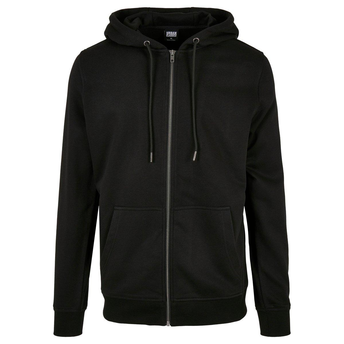 Image of Kapuzenpullover Basic Terry Zip Herren Dunkelblau XL
