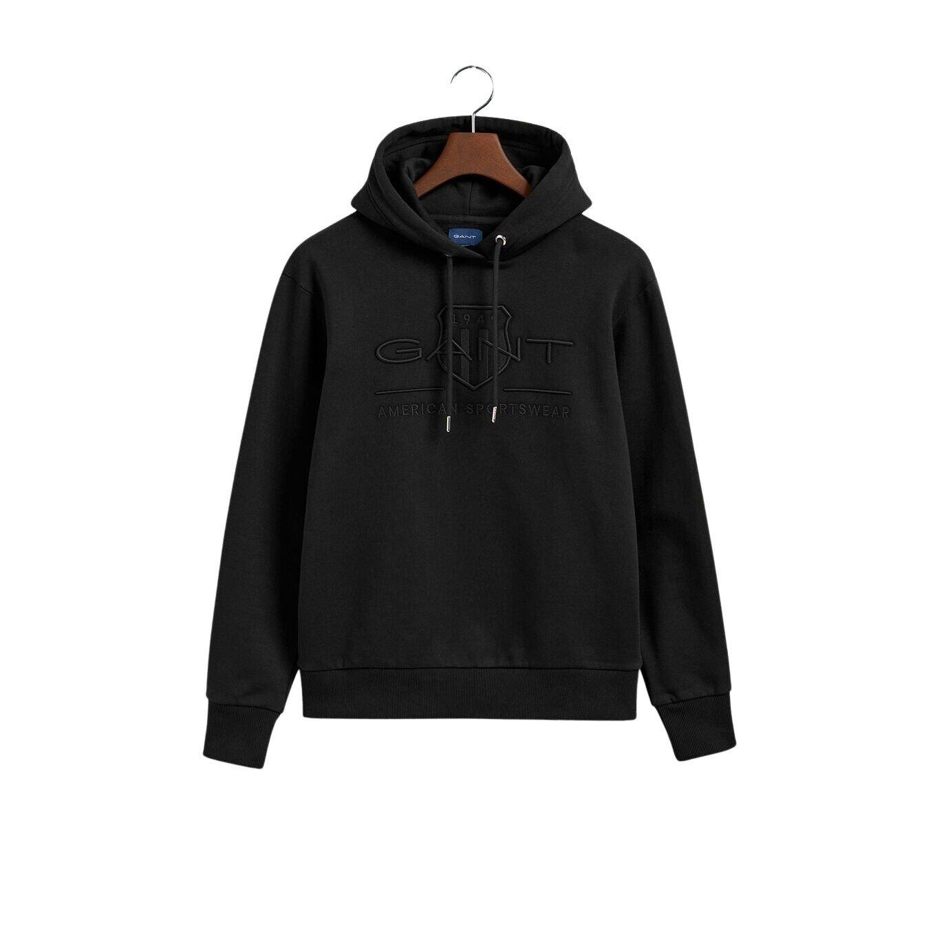 Image of Hoodie Tonal Shield Herren Schwarz L