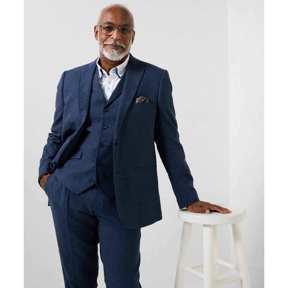 Blazer habillé intemporel en mélange de lin