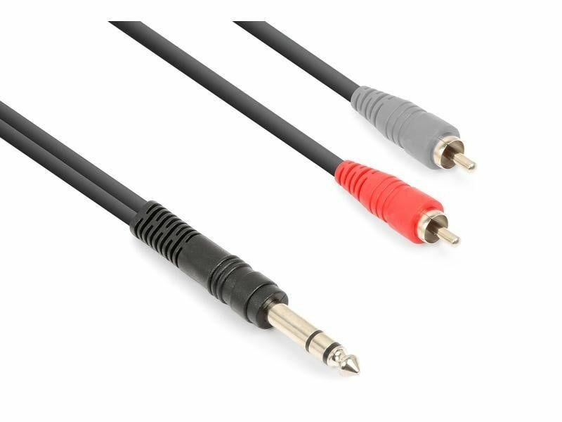 Vonyx  Vonyx CX328-3 cavo audio 3 m 6.35mm 2 x RCA Nero 