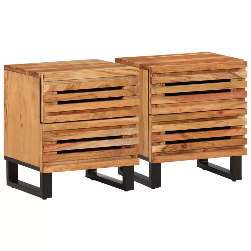 VidaXL - Table de chevet bois, One Size, Marron