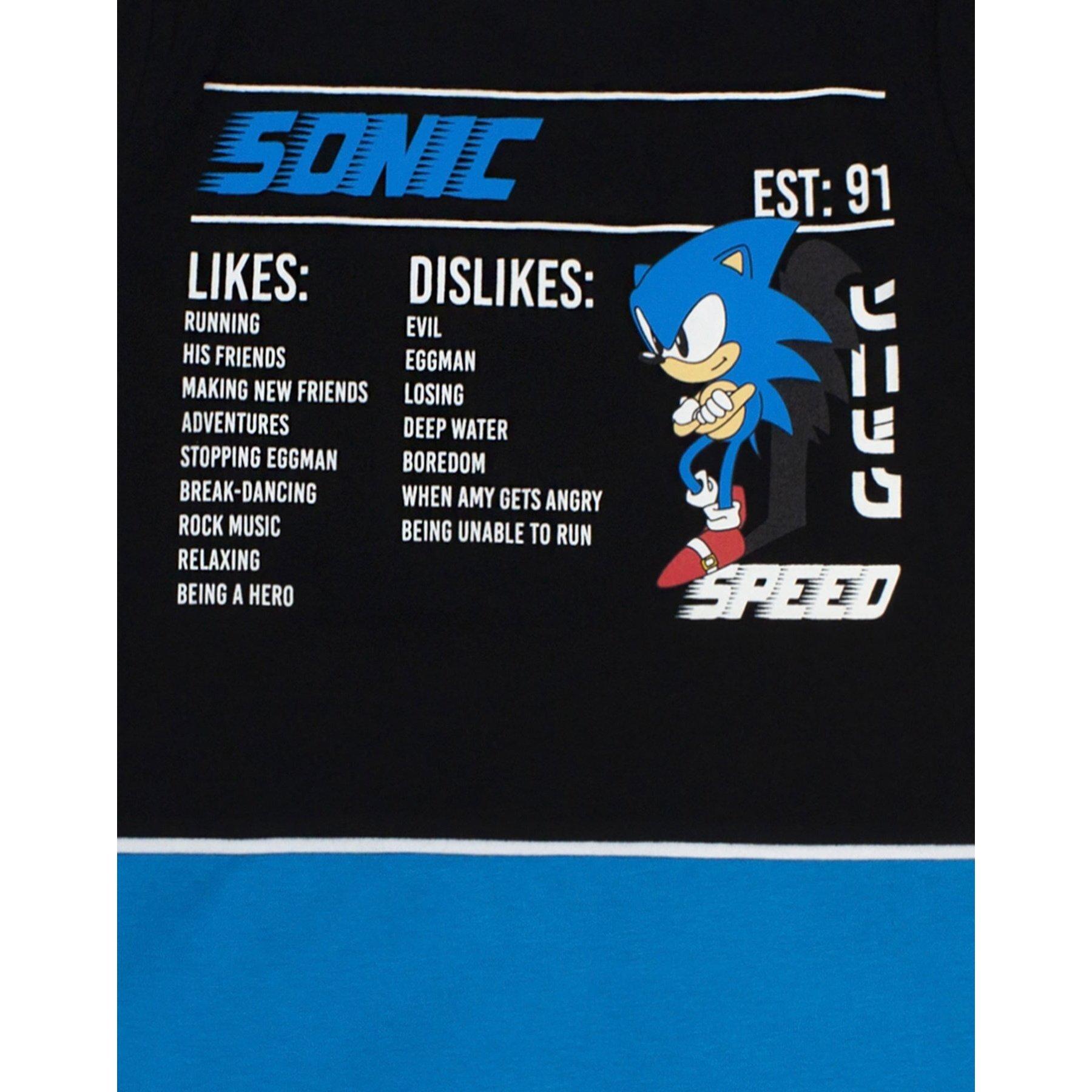 Sonic The Hedgehog  Gaming Statistics TShirt 