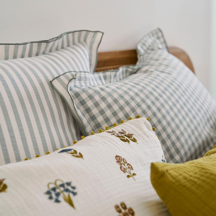 La Redoute Intérieurs Cottage Quadri Righe Seersucker Federa  