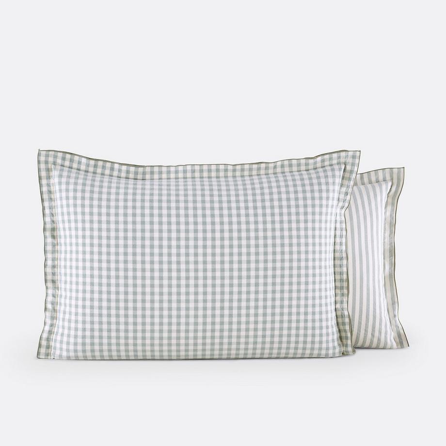 La Redoute Intérieurs Cottage Quadri Righe Seersucker Federa  