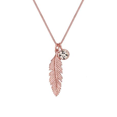 Elli  Collier Pendentif Plume Cristal 