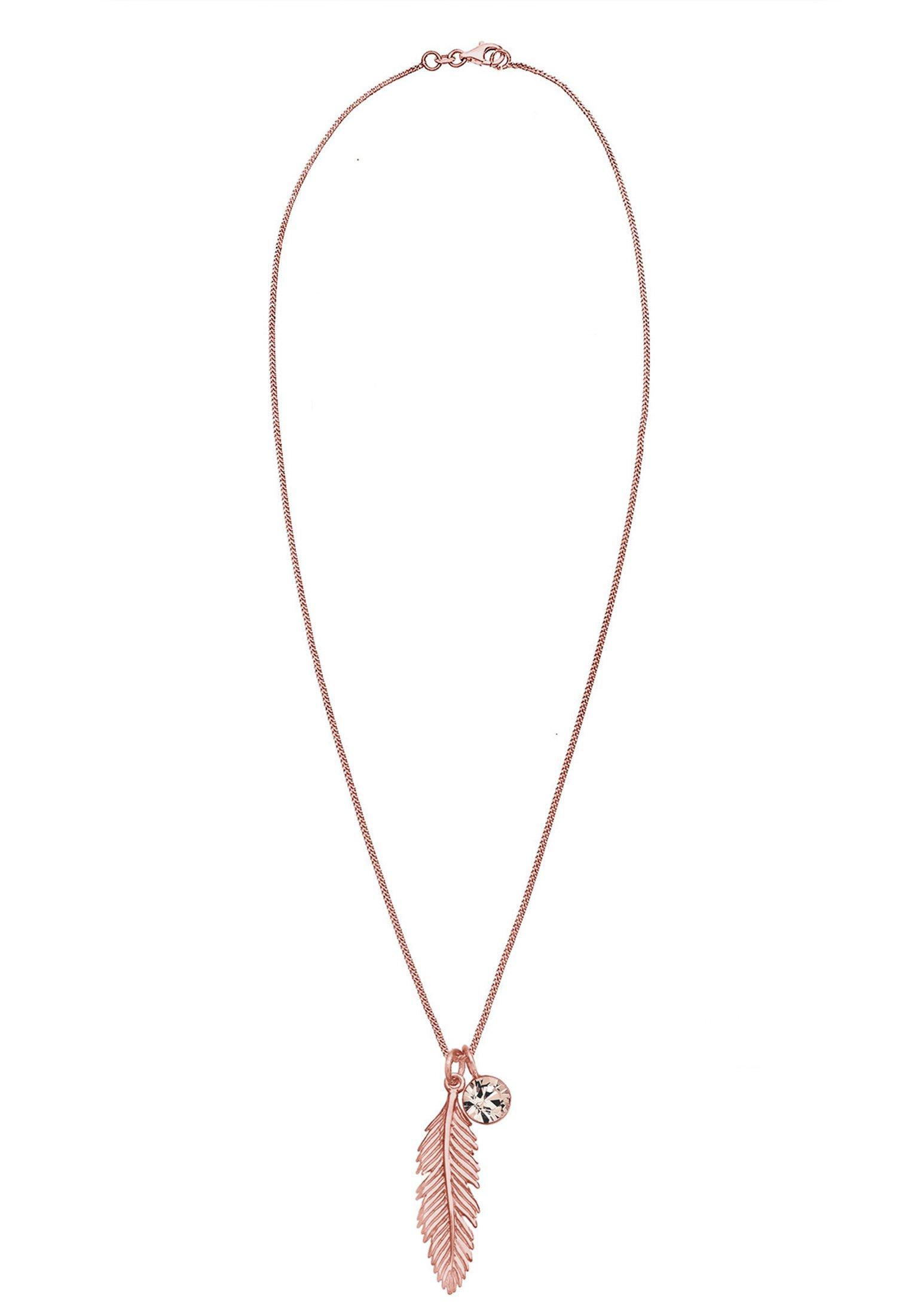 Elli  Halskette Feder Anhänger Kristall 