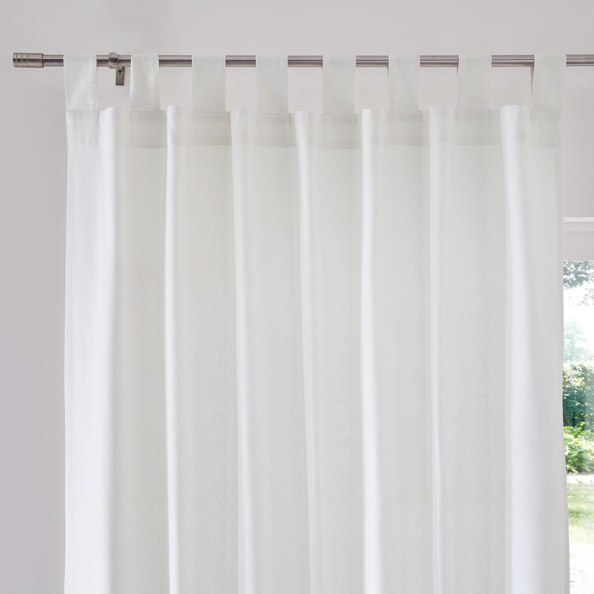 Image of Vorhang Mit Schlaufen Scenario Unisex Weiss 135x350CM