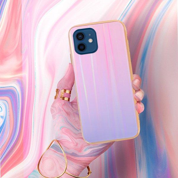 Avizar  Holografische Hülle iPhone 12 Mini Rosa 