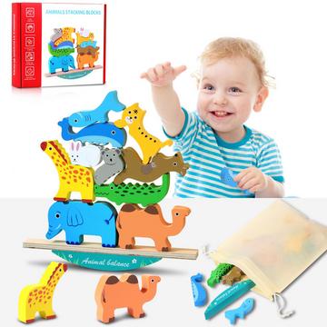 Tierisches Stapelspielzeug Holzspielzeug