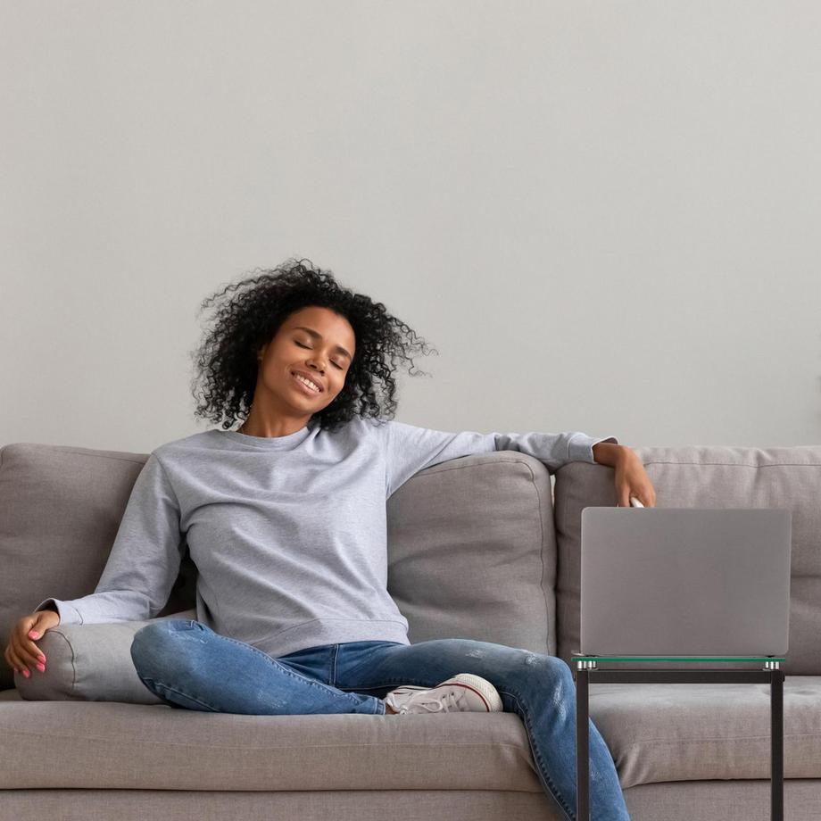 B2X U-förmiger Beistelltisch aus Glas und Metall  