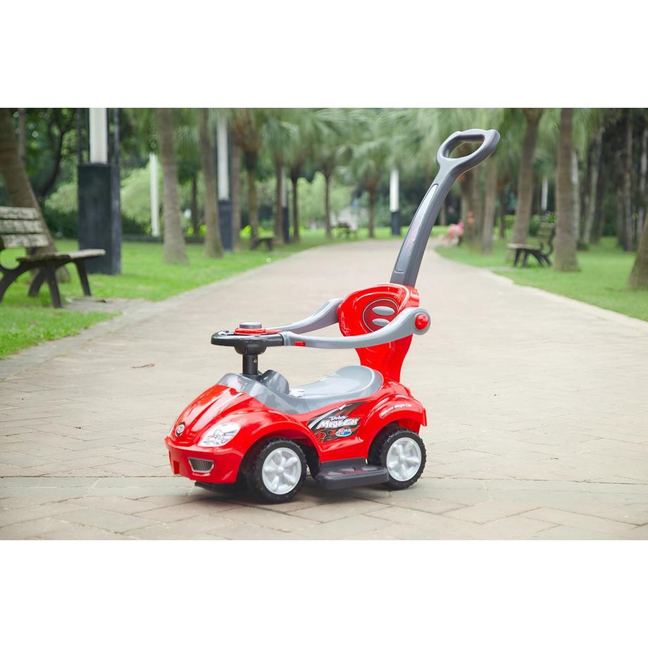 Pricenet  Cavalcabile, deambulatore, spingitore 3in1 deluxe rosso 