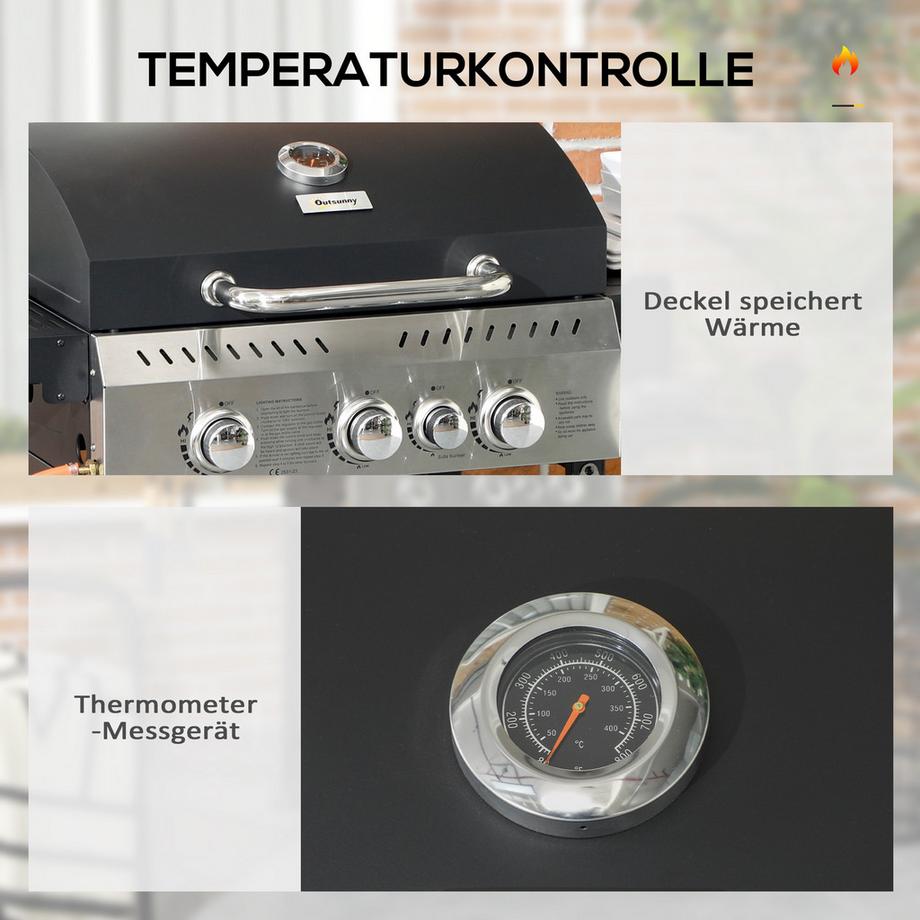 Outsunny  Barbecue à gaz 