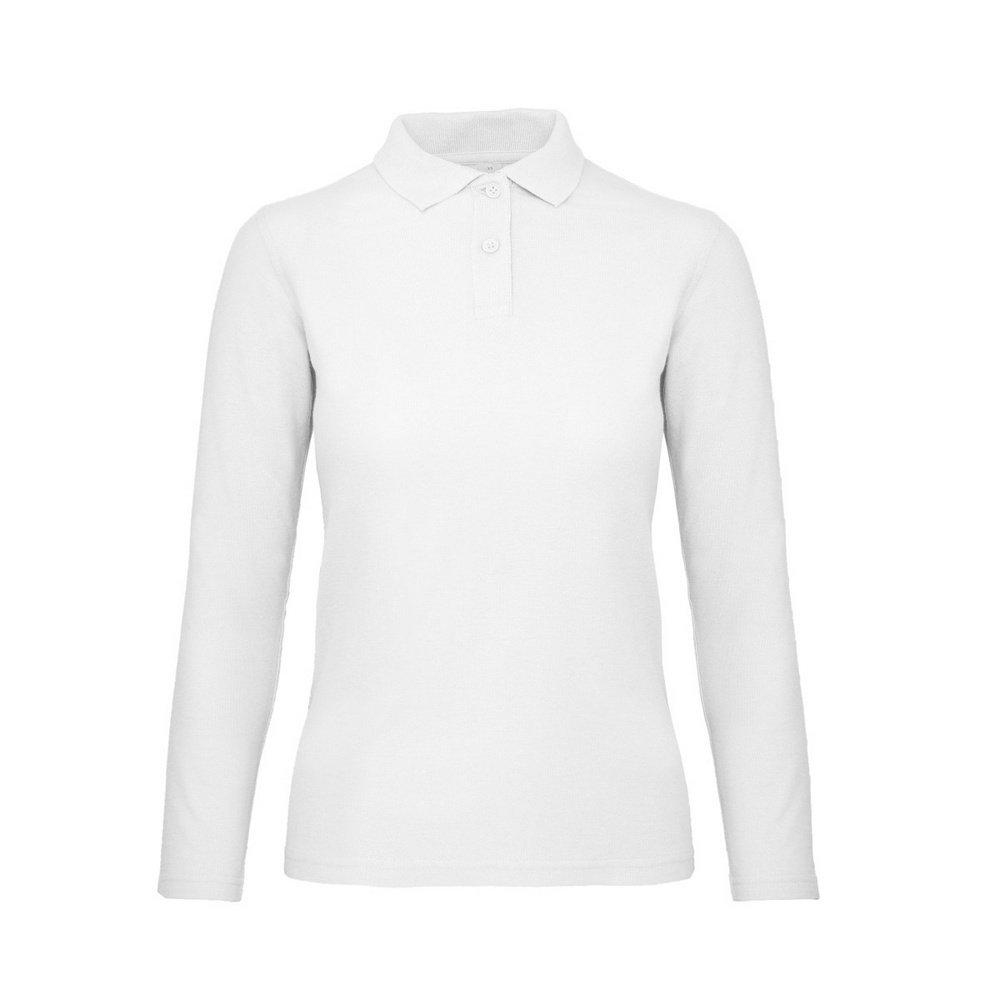 Image of B&c Id.001 Poloshirt, Langarm Damen Weiss M