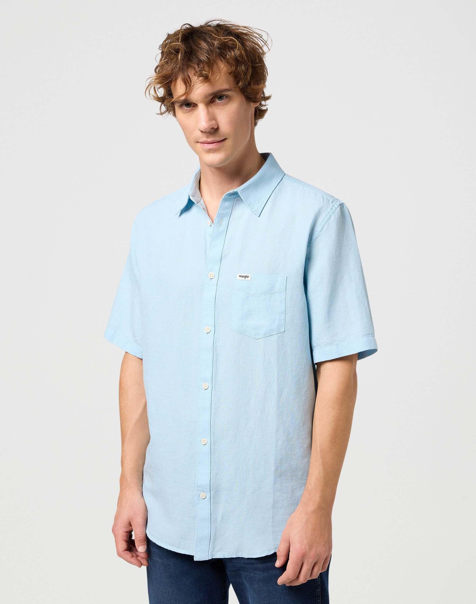 Image of Hemden One Pocket Shirt Unisex Hellblau XL