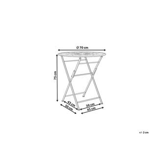 Beliani Outdoor Bistrotisch aus Eisen Retro SCARIO  