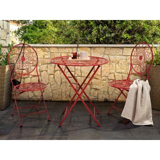 Beliani Outdoor Bistrotisch aus Eisen Retro SCARIO  