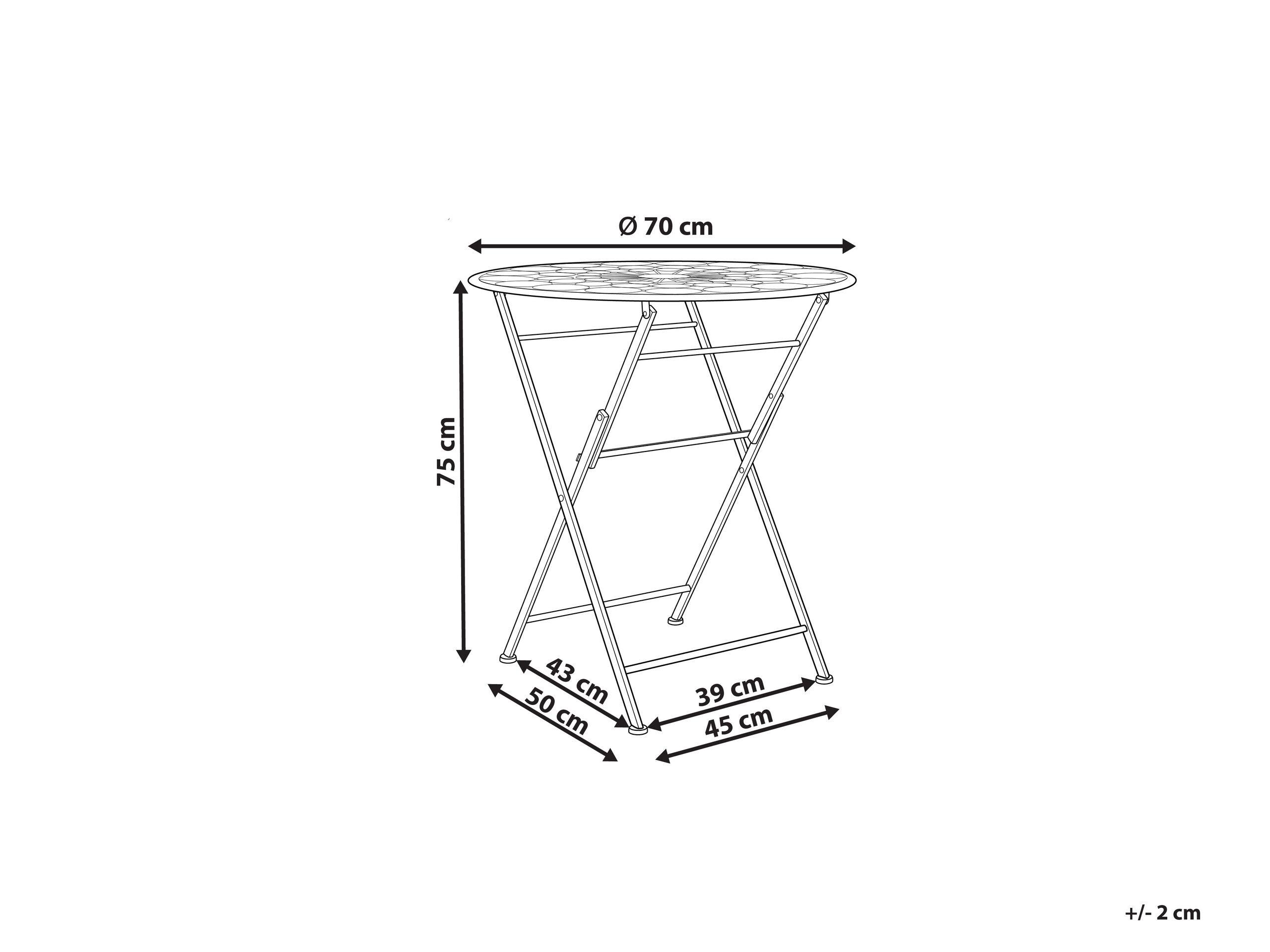 Beliani Outdoor Bistrotisch aus Eisen Retro SCARIO  