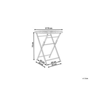 Beliani Outdoor Bistrotisch aus Eisen Retro SCARIO  