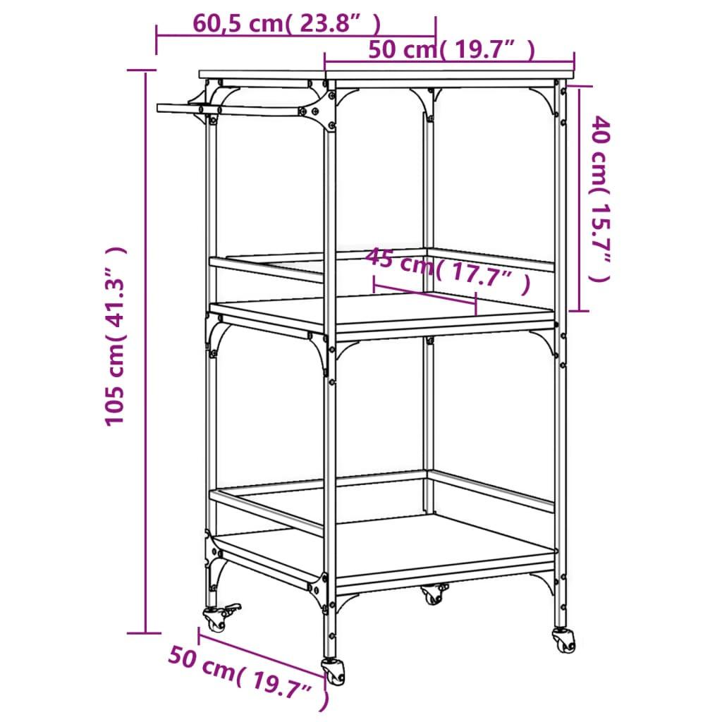 VidaXL carrello da cucina Legno multistrato  