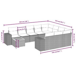 VidaXL Garten sofagarnitur poly-rattan  