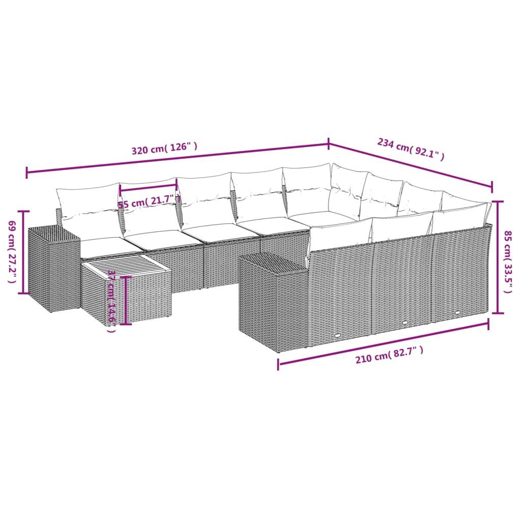 VidaXL Garten sofagarnitur poly-rattan  