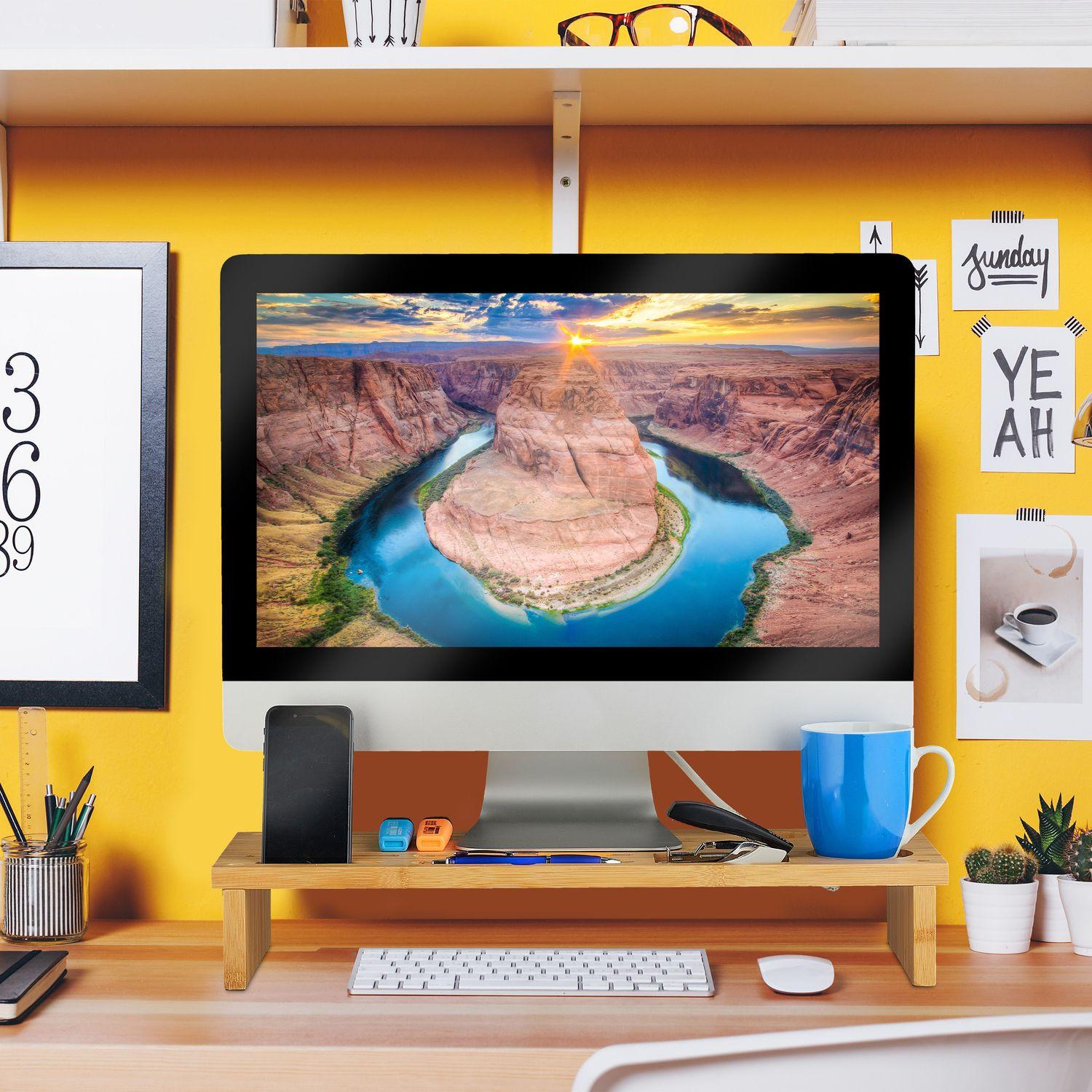 Northix  Monitorständer aus natürlichem Bambus 