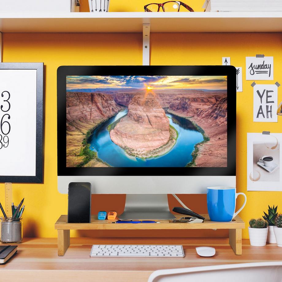 Northix  Monitorständer aus natürlichem Bambus 