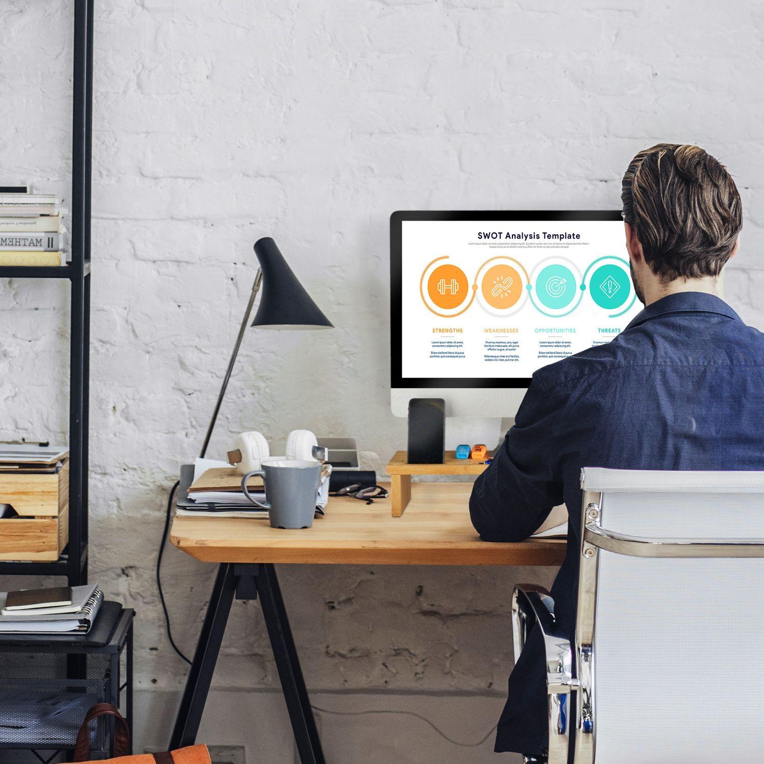 Northix  Monitorständer aus natürlichem Bambus 