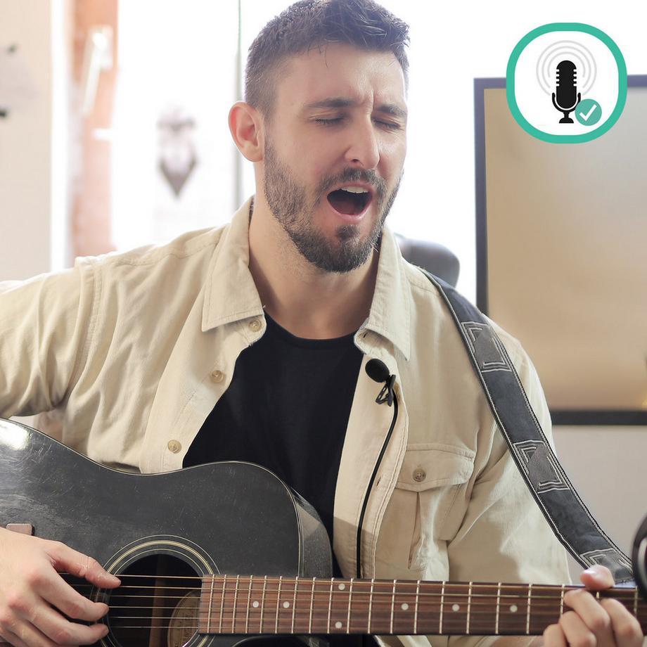 Avizar  3.5mm Krawattenmikrofon mit Clip Schwarz 