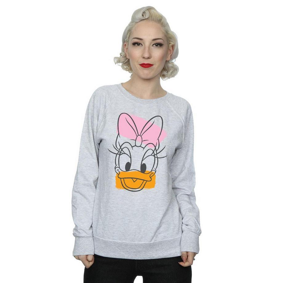 Disney Daisy Duck Face Sweatshirt Coupe Ajustée  