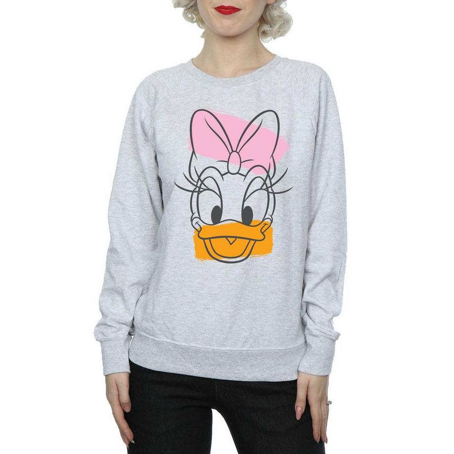 Disney Daisy Duck Face Sweatshirt Coupe Ajustée  