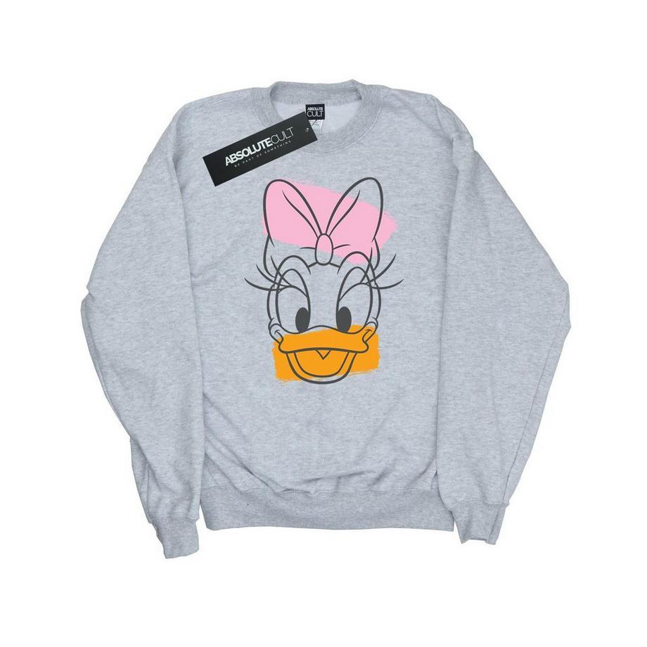 Disney Daisy Duck Face Sweatshirt Coupe Ajustée  