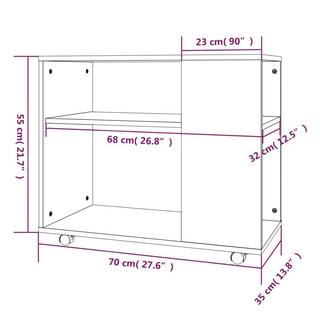 VidaXL tavolo laterale Legno multistrato  