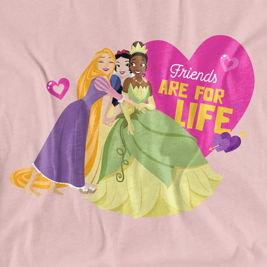 Disney PRINCESS Friends Are For Life T-Shirt, Valentinstag  