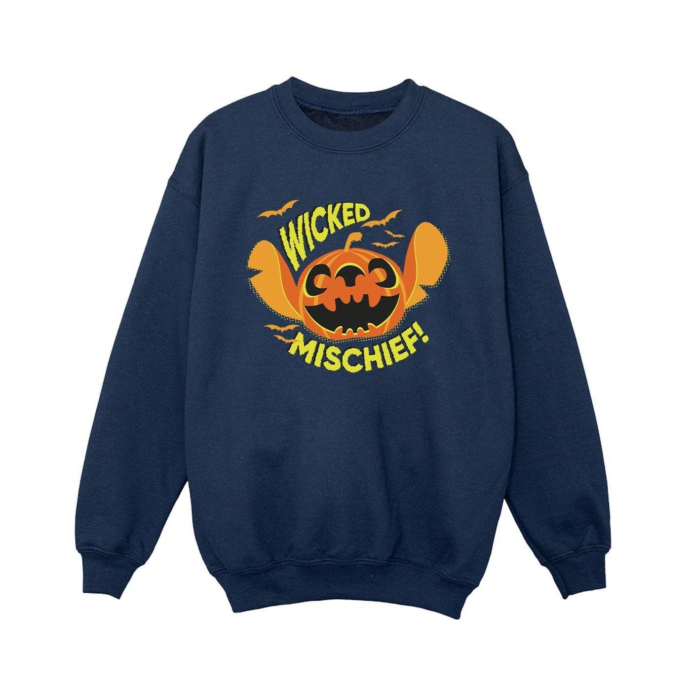 Image of Lilo And Stitch Wicked Mischief Sweatshirt Unisex Marine 104
