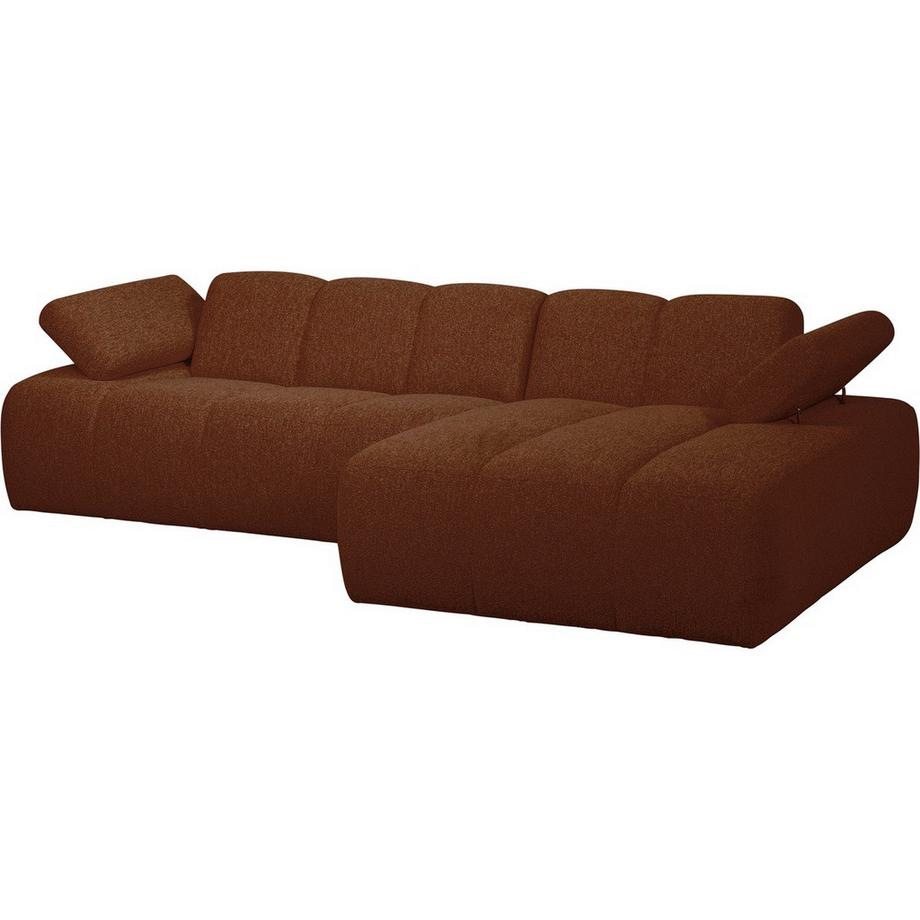 mutoni Ecksofa Mojo rechts Bouclé rostbraun meliert 284x160  