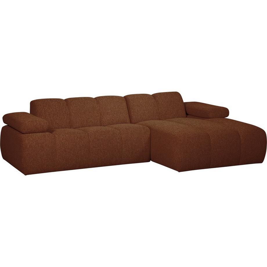 mutoni Ecksofa Mojo rechts Bouclé rostbraun meliert 284x160  
