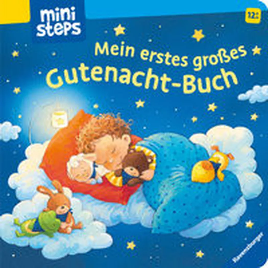 Ravensburger - ministeps: Mein erstes großes Gutnacht-Buch: Vorlesebuch ab 12 Monaten, Babybuch, Pappbilderbuch, Grimm, Sandra; Senner, Katja (Illustrationen)