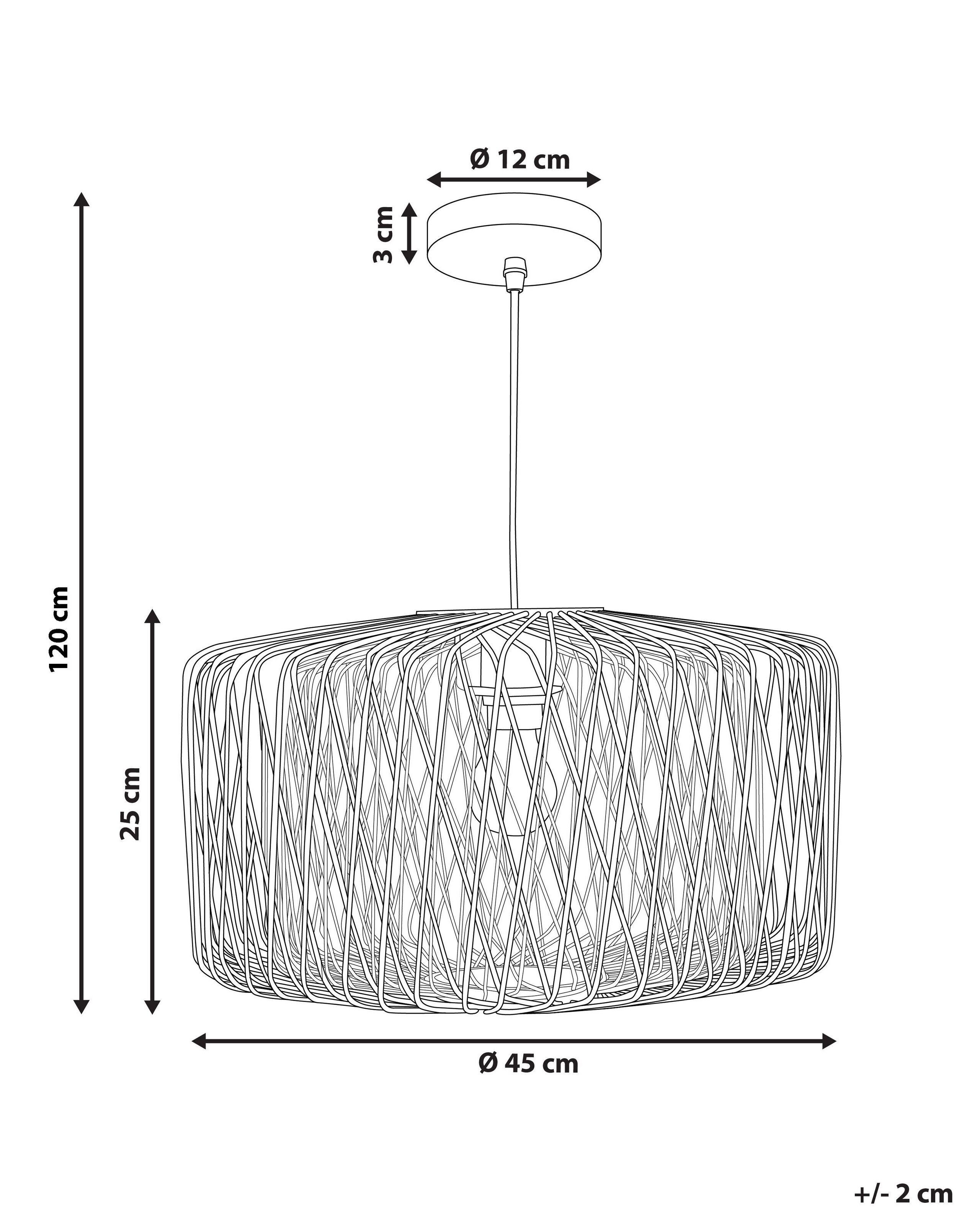 Beliani Lampe suspension en Bambou Boho JAVARI  