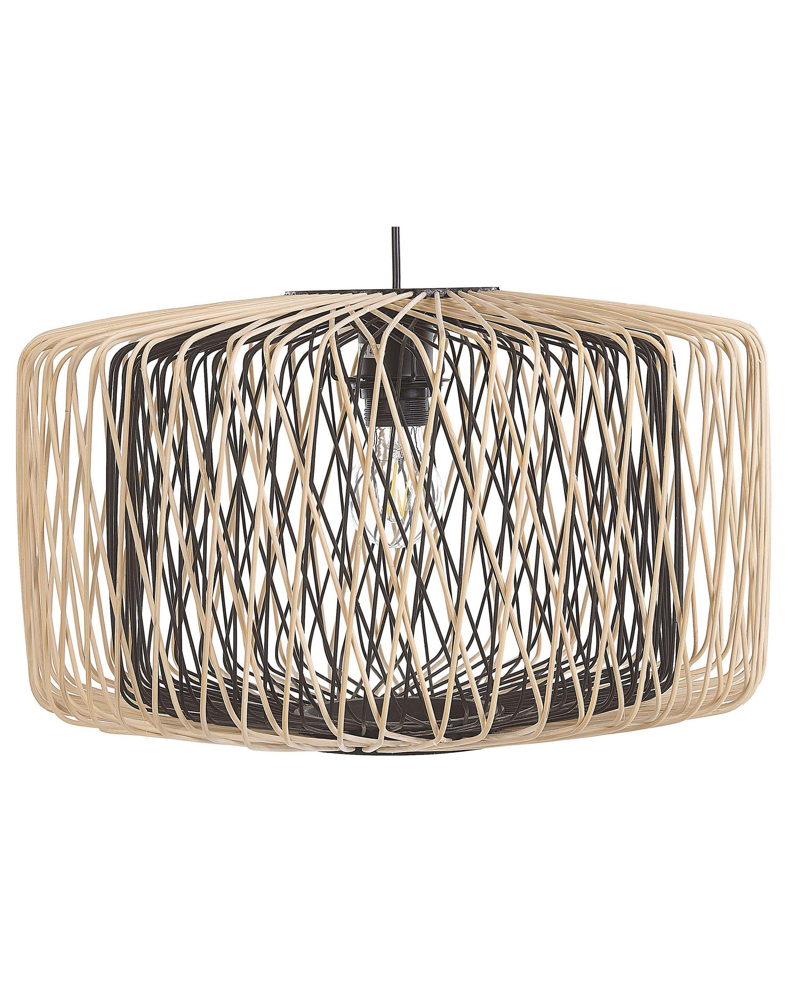 Beliani Lampe suspension en Bambou Boho JAVARI  