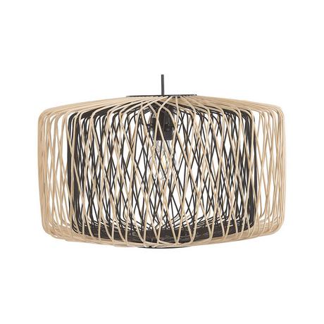 Beliani Lampe suspension en Bambou Boho JAVARI  